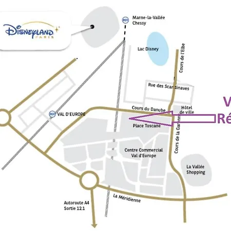 Proche Disneyland, Val D'europe, Paris #1 Apartment *